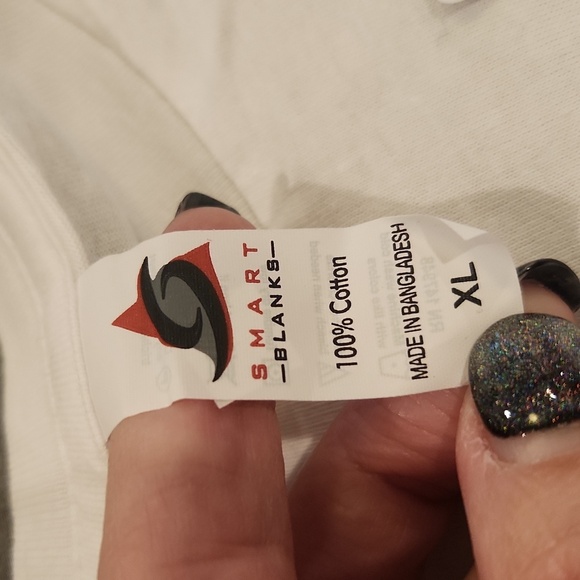 White Graphic Tee with Colorful Text Design Size XL! - Picture 2 of 7